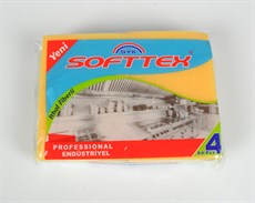 Softtex SFT404 4'lü Endüstriyel Bulaşık Süngeri